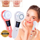 Aparelho de Rejuvenescimento LED Vermelho / Azul Massageador Facial Portátil Recarregável